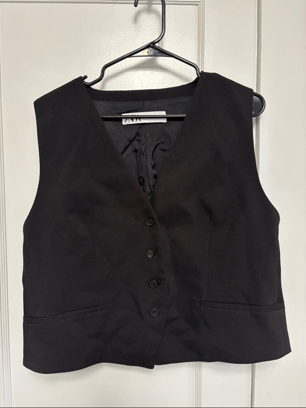 Zara Black Lined Vest